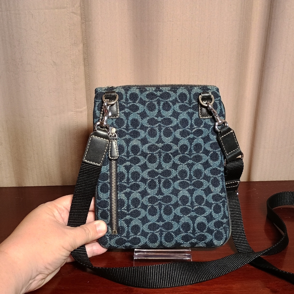 Coach Denim Signature Logo Crossbody